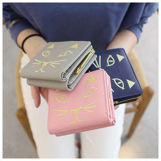 Cat Embroidered Wallet