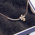 Rock Camellia Short Necklace As Figure - One Size