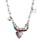Heart Rhinestone Stainless Steel Necklace