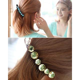Faux-gem Hair Clamp