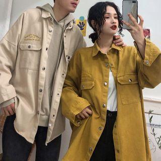 Couple Matching Long-sleeve Embroidered Shirt