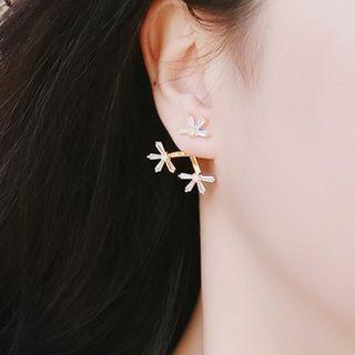 Non-matching Rhinestone Snowflake Earring