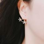 Non-matching Rhinestone Snowflake Earring