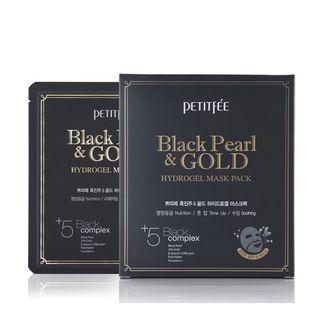 Petitfee - Black Pearl & Gold Hydrogel Mask Pack 5pcs 32g X 5pcs