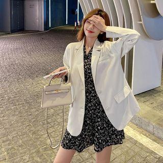 Floral Print Mini Dress + Blazer