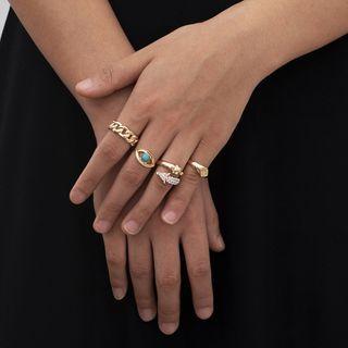 Set Of 4: Ring 548 - Gold - One Size