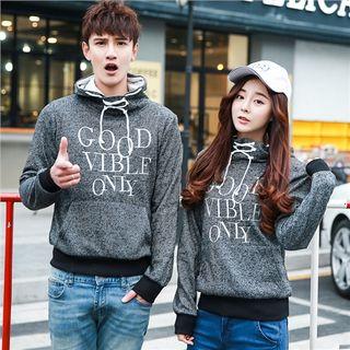Lettering Couple Matching Hoodie