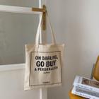 Lettering Shopper Bag Almond - One Size