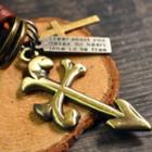 Alloy Arrow Pendant Necklace Green Ancient - One Size