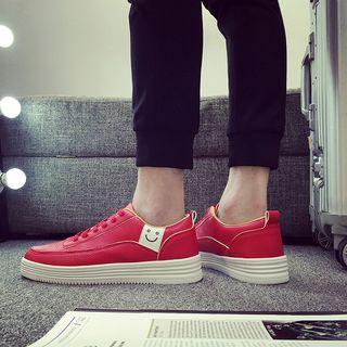 Smiley Face Lace Up Sneakers