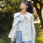 Wide Collar Double-breasted Jacket