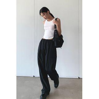 Couple Nylon Wide-leg Pants