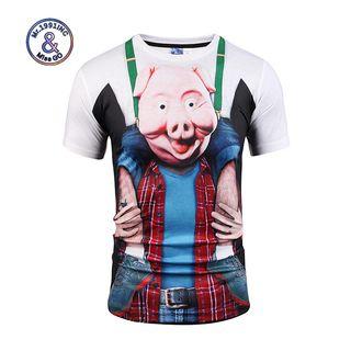 Pig Print Short-sleeve T-shirt