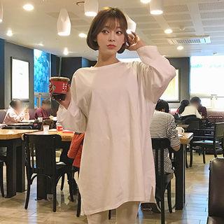 Plain Cotton Long T-shirt