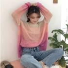 Gradient Knit Pullover Pink - One Size