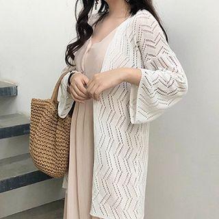 Plain Cutout Knit Jacket