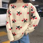 Cherry Jacquard Sweater