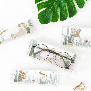 Printed Plastic Transparent Eyeglasses Case