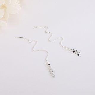 925 Sterling Silver Dangle Earring 1 Pair - 925 Silver - Es1284 - Silver - One Size