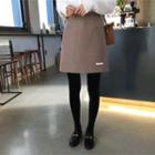 Handmade Wool Blend Miniskirt