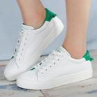 Color Panel Lace Up Sneakers