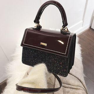 Sequin Panel Crossbody Bag