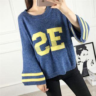 Letter Applique Sweater