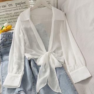 Open-front Loose-fit Light Blouse