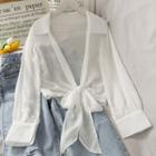 Open-front Loose-fit Light Blouse