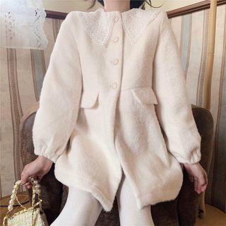 Lace Collar Button-up Jacket