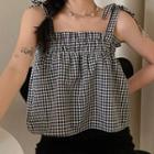 Plaid Camisole Top Black - One Size