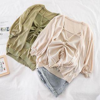 Set: Drawstring Top + Cardigan