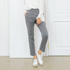 Buckled Straight-cut Dress Pants