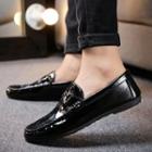 Buckled Patent Leather Loafers