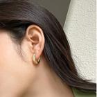 Rhinestone Alloy Earring E10692 - 1 Pair - Gold - One Size