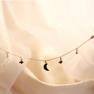 Moon Necklace Gold - One Size
