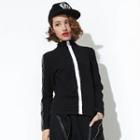 Faux Leather Panel Sweater