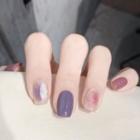 Faux Nail Tips (various Designs) R132 - Purple - One Size