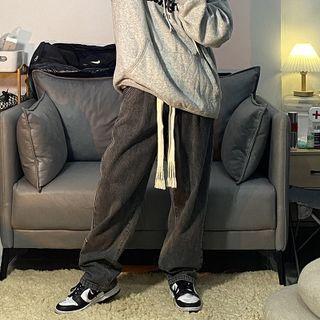 Loose Fit Drawstring Jeans