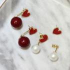 Heart Faux Pearl Ear Jacket