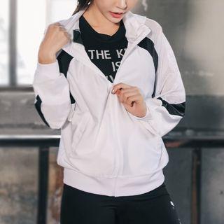 Sports Color Block Hooded Jacket