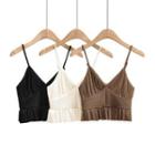 Pleated Crop Camisole Top