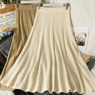 Striped Knit Midi Skirt In 6 Colors