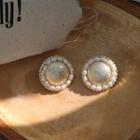 Retro Faux Pearl Earring 1 Pair - Earrings - Gold - One Size