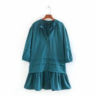Plain Mini A-line Dress
