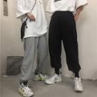 Couple Matching Straight Cut Pants With Bungee Cord