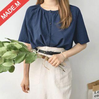 Short-sleeve Cotton Blouse
