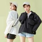 Set: Stand Collar Zip Windbreaker + Slingbag