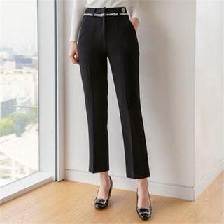 Fringe-trim Dress Pants