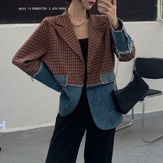 Denim Patchwork Blazer